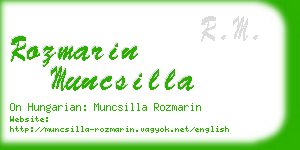 rozmarin muncsilla business card